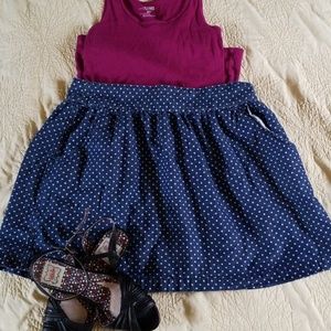 Levi's polka dot skater skirt